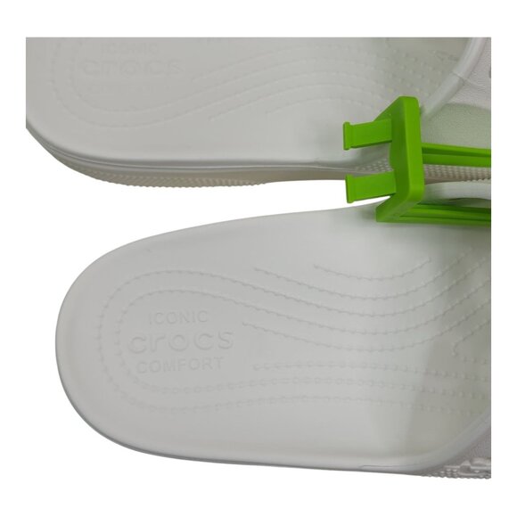 Crocs Baya II Slide Sandals White M10 W12 Lightweight Slip-Resistant Shower Shoe - Picture 4 of 11